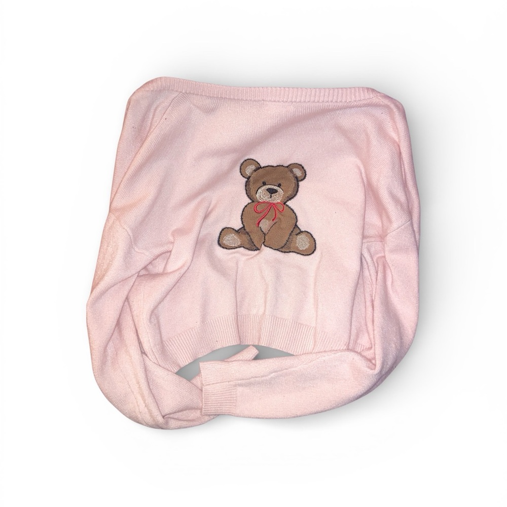Love Theory Essentials Pink Teddy Bear Cardigan Sweater XL